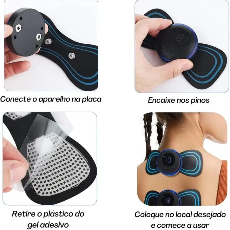 Mini Massageador Estimulador Elétrico