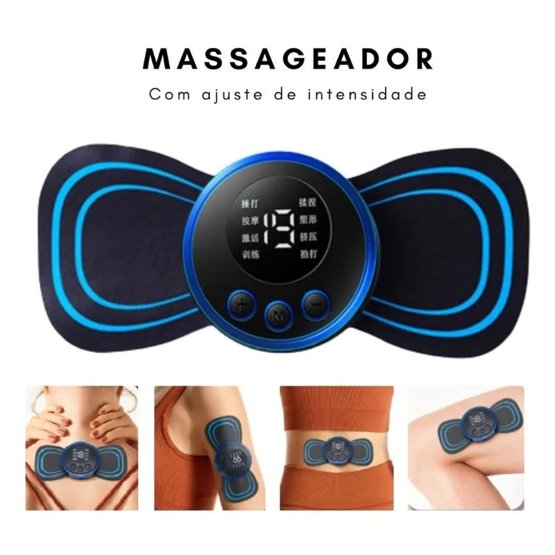 Mini Massageador Estimulador Elétrico