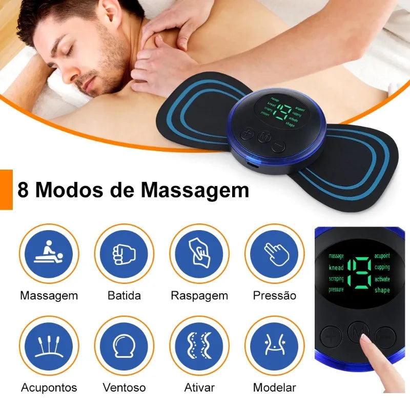 Mini Massageador Estimulador Elétrico